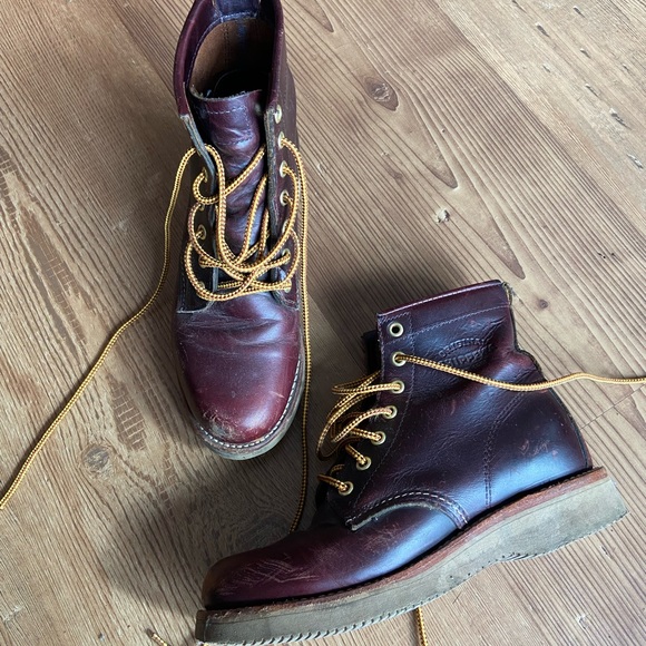 Chippewa Cherry Brown lace up Motorcycle / Riding Boots. Women’s Size 7.5 - Picture 3 of 4